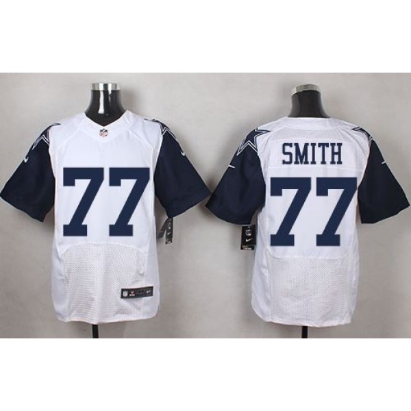 Nike Cowboys #77 Tyron Smith White Men's Stitched NFL Elite Rush Jersey