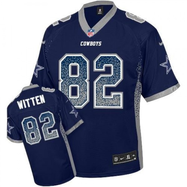 Nike Cowboys #82 Jason Witten Navy Blue Team Color Men's Stitched NFL Elite Drift Fashion Jersey