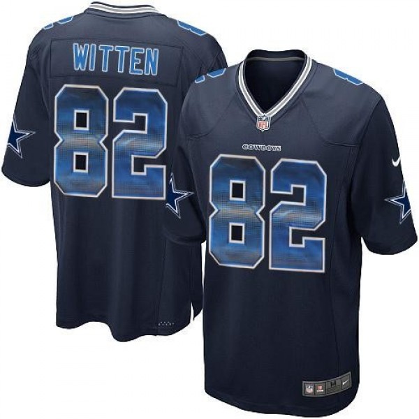 Nike Cowboys #82 Jason Witten Navy Blue Team Color Men's Stitched NFL Limited Strobe Jersey