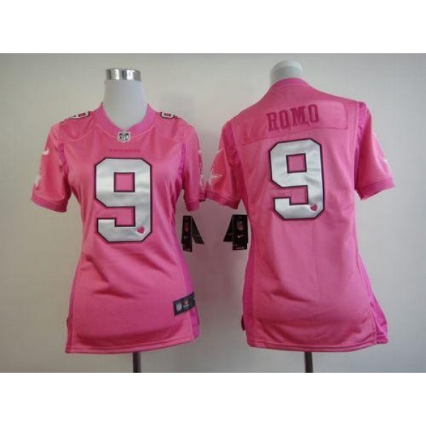 Women's Cowboys #9 Tony Romo Pink Be Luv'd Stitched NFL New Elite Jersey