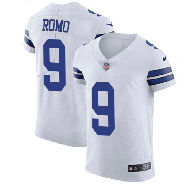 Nike Cowboys #9 Tony Romo White Men's Stitched NFL Vapor Untouchable Elite Jersey