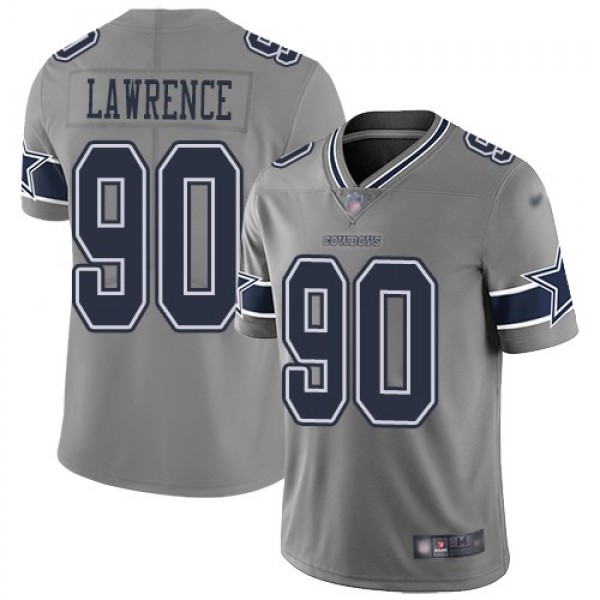 Nike Cowboys #90 Demarcus Lawrence Gray Men's Stitched NFL Limited Inverted Legend Jersey