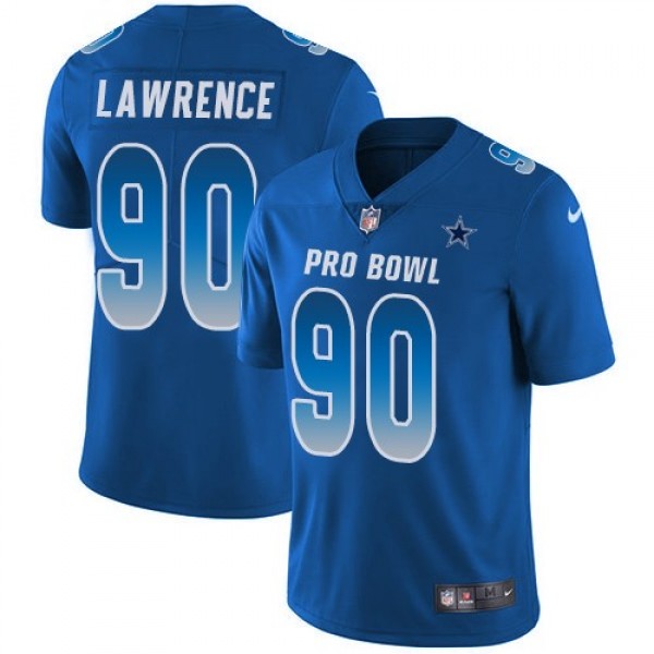 Nike Cowboys #90 Demarcus Lawrence Royal Men's Stitched NFL Limited NFC 2019 Pro Bowl Jersey