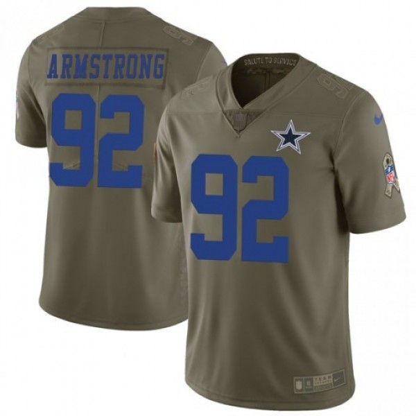 Nike Cowboys #92 Dorance Armstrong Olive Men's Stitched NFL Limited 2017 Salute To Service Jersey