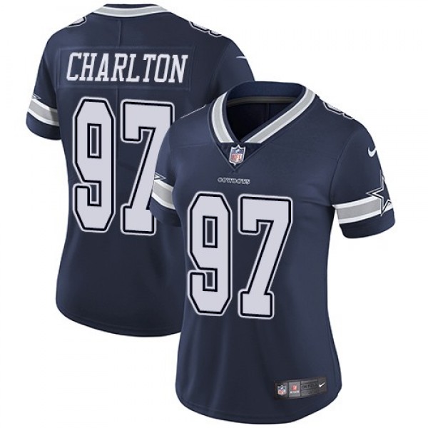 Women's Cowboys #97 Taco Charlton Navy Blue Team Color Stitched NFL Vapor Untouchable Limited Jersey