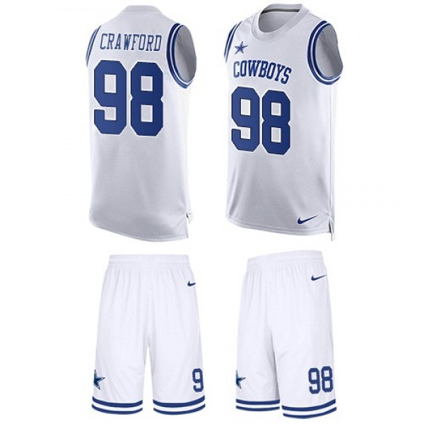 Nike Cowboys #98 Tyrone Crawford White Men's Stitched NFL Limited Tank Top Suit Jersey