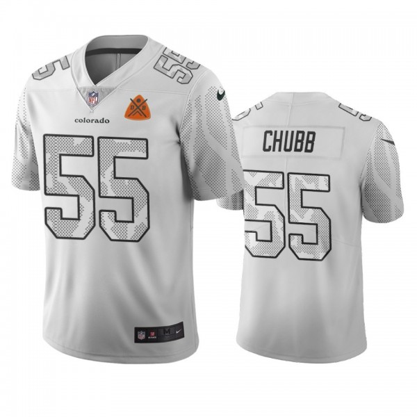 Denver Broncos #55 Bradley Chubb White Vapor Limited City Edition NFL Jersey