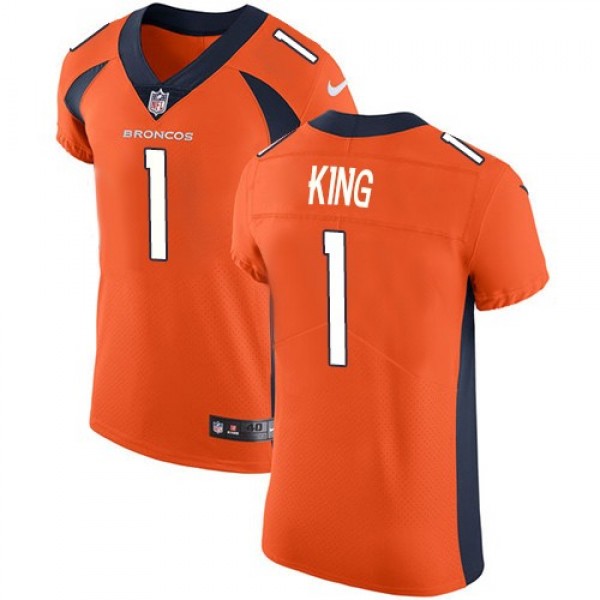 Nike Broncos #1 Marquette King Orange Team Color Men's Stitched NFL Vapor Untouchable Elite Jersey