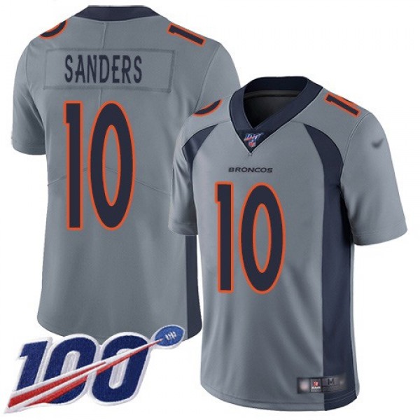 Nike Broncos #10 Emmanuel Sanders Gray Men's Stitched NFL Limited Inverted Legend 100th Season Jersey