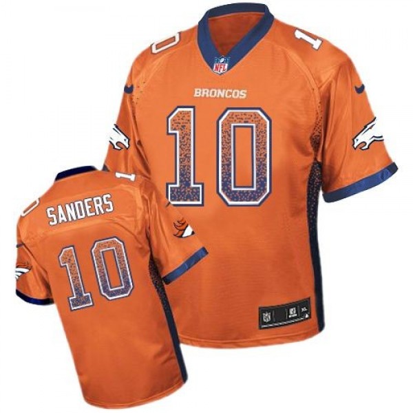 Nike Broncos #10 Emmanuel Sanders Orange Team Color Men's Stitched NFL Elite Drift Fashion Jersey