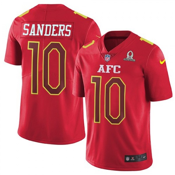 Nike Broncos #10 Emmanuel Sanders Red Men's Stitched NFL Limited AFC 2017 Pro Bowl Jersey