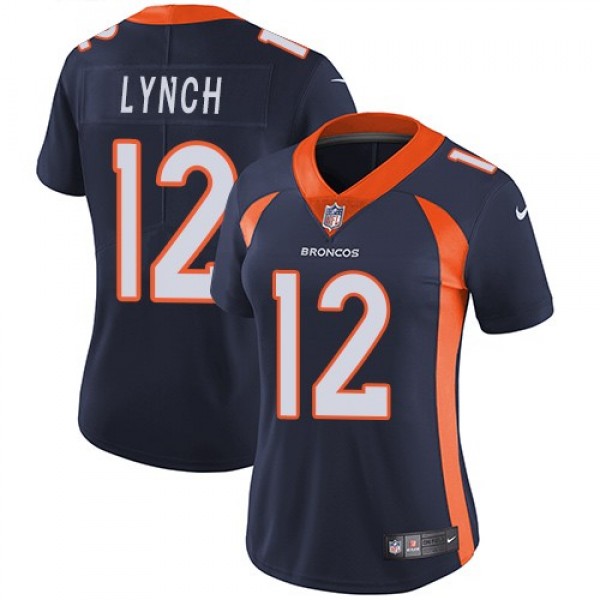 Women's Broncos #12 Paxton Lynch Blue Alternate Stitched NFL Vapor Untouchable Limited Jersey