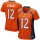 Women's Broncos #12 Paxton Lynch Orange Team Color Stitched NFL New Elite Jersey