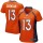 Women's Broncos #13 Trevor Siemian Orange Team Color Stitched NFL New Elite Jersey