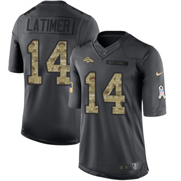 Nike Broncos #14 Cody Latimer Black Men's Stitched NFL Limited 2016 Salute to Service Jersey