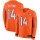 Nike Broncos #14 Courtland Sutton Orange Team Color Men's Stitched NFL Limited Therma Long Sleeve Jersey