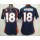 Women's Broncos #18 Peyton Manning Blue Alternate With C Patch Stitched NFL Elite Jersey