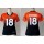 Women's Broncos #18 Peyton Manning Orange Blue Stitched NFL Elite Fadeaway Jersey