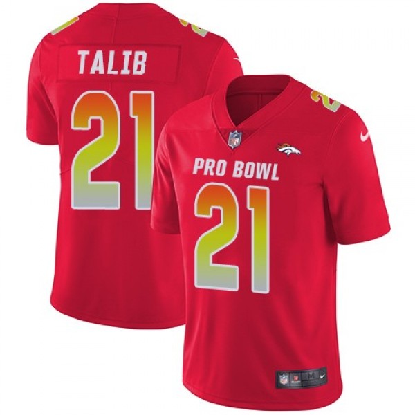 Nike Broncos #21 Aqib Talib Red Men's Stitched NFL Limited AFC 2018 Pro Bowl Jersey