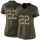 Women's Broncos #22 C.J. Anderson Green Stitched NFL Limited Salute to Service Jersey