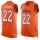 Nike Broncos #22 Kareem Jackson Orange Team Color Men's Stitched NFL Limited Tank Top Jersey