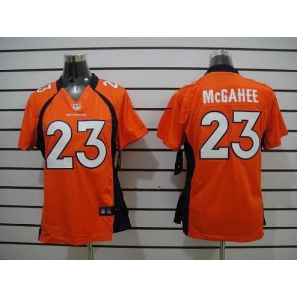Women's Broncos #23 Willis McGahee Orange Team Color Stitched NFL Limited Jersey