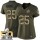 Women's Broncos #25 Chris Harris Jr Green Super Bowl 50 Stitched NFL Limited Salute to Service Jersey