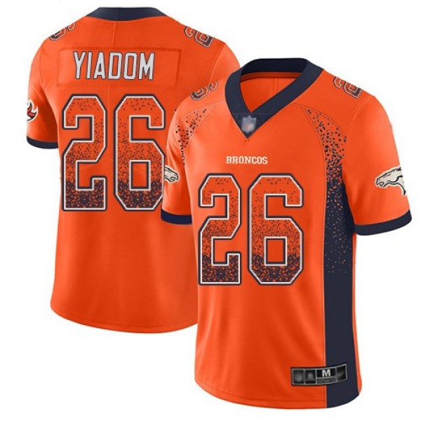 Nike Broncos #26 Isaac Yiadom Orange Team Color Men's Stitched NFL Limited Rush Drift Fashion Jersey