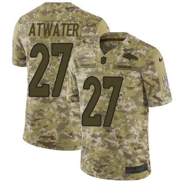 Nike Broncos #27 Steve Atwater Camo Men's Stitched NFL Limited 2018 Salute To Service Jersey