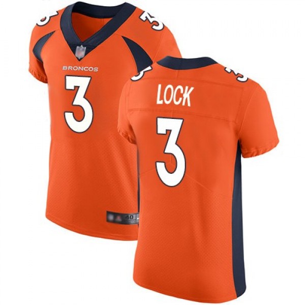 Nike Broncos #3 Drew Lock Orange Team Color Men's Stitched NFL Vapor Untouchable Elite Jersey