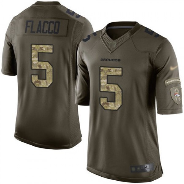 Nike Broncos #5 Joe Flacco Green Men's Stitched NFL Limited 2015 Salute to Service Jersey