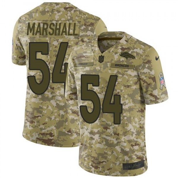 Nike Broncos #54 Brandon Marshall Camo Men's Stitched NFL Limited 2018 Salute To Service Jersey