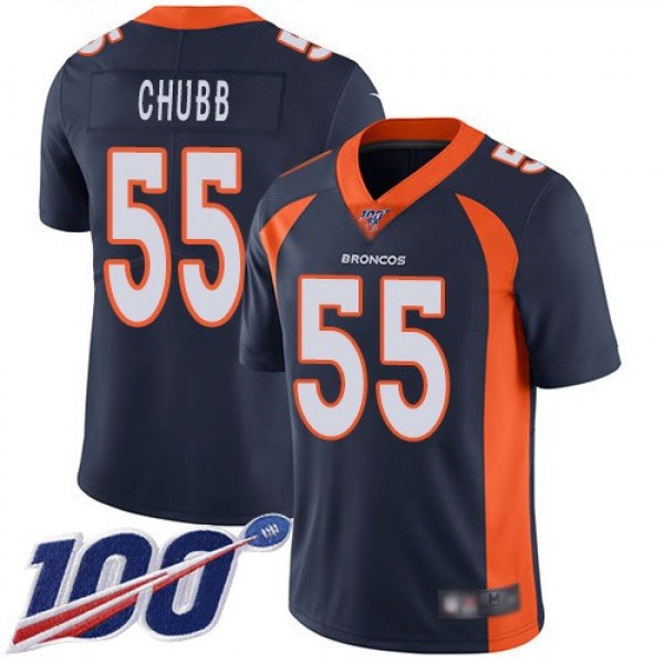 Nike Broncos #55 Bradley Chubb Navy Blue Alternate Men's Stitched NFL 100th Season Vapor Limited Jersey