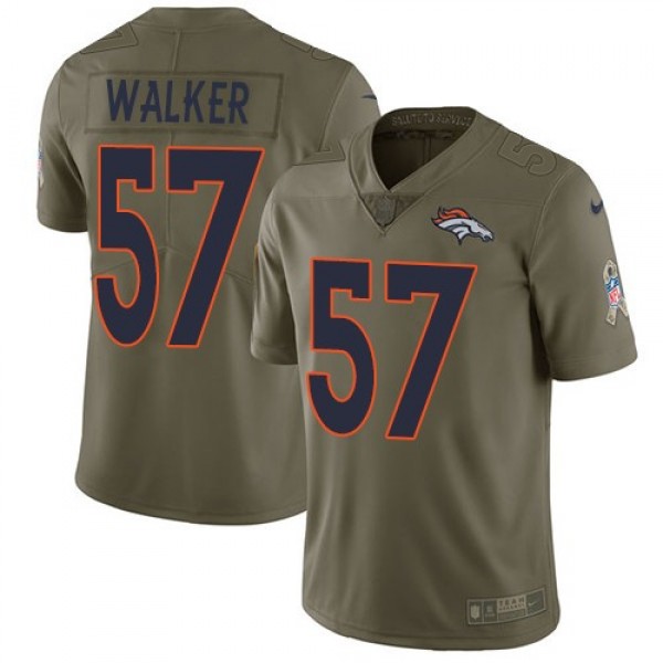 Nike Broncos #57 Demarcus Walker Olive Men's Stitched NFL Limited 2017 Salute to Service Jersey