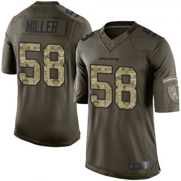Nike Broncos #58 Von Miller Green Men's Stitched NFL Limited 2015 Salute to Service Jersey