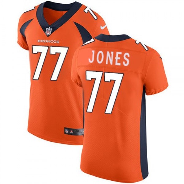 Nike Broncos #77 Sam Jones Orange Team Color Men's Stitched NFL Vapor Untouchable Elite Jersey