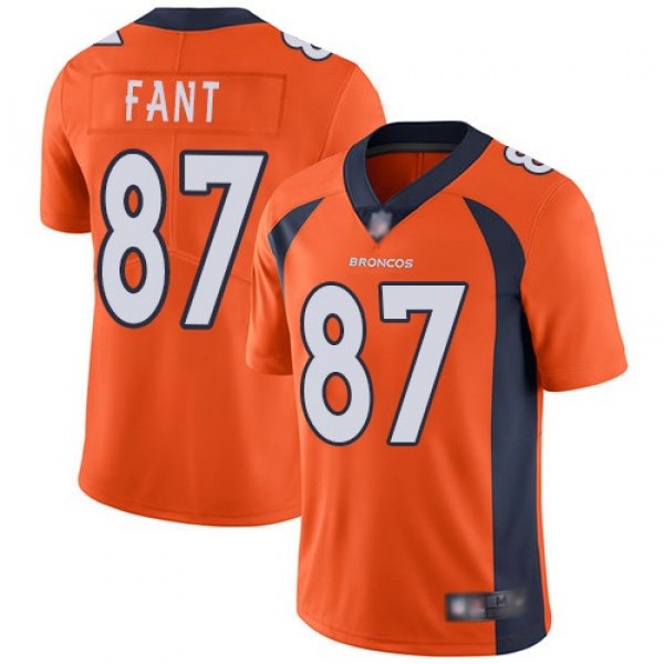 Nike Broncos #87 Noah Fant Orange Team Color Men's Stitched NFL Vapor Untouchable Limited Jersey