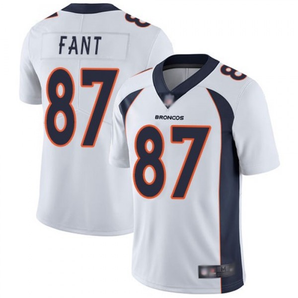 Nike Broncos #87 Noah Fant White Men's Stitched NFL Vapor Untouchable Limited Jersey