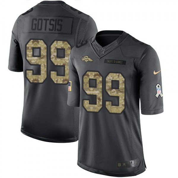 Nike Broncos #99 Adam Gotsis Black Men's Stitched NFL Limited 2016 Salute to Service Jersey