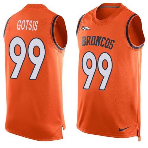 Nike Broncos #99 Adam Gotsis Orange Team Color Men's Stitched NFL Limited Tank Top Jersey