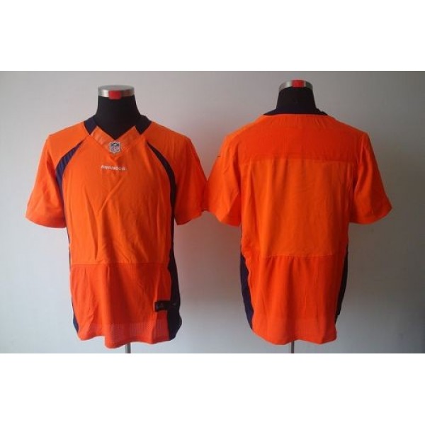 Nike Broncos Blank Orange Team Color Men's Stitched NFL Elite Jersey