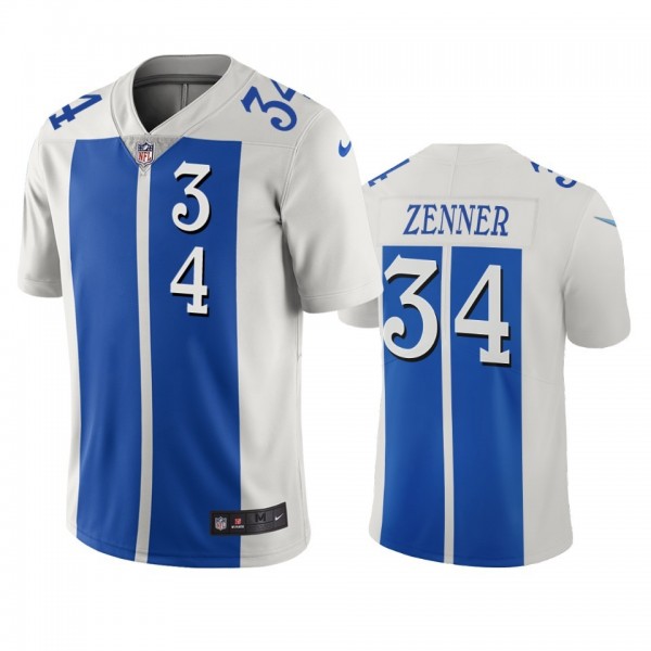 Detroit Lions #34 Zach Zenner White Blue Vapor Limited City Edition NFL Jersey
