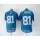Lions #81 Calvin Johnson Blue Stitched Throwback NFL Jersey