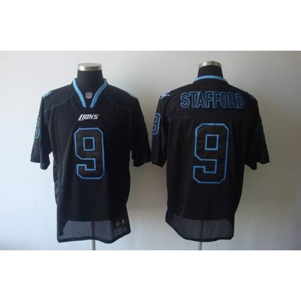 Lions #9 Matthew Stafford Lights Out Black Stitched NFL Jersey