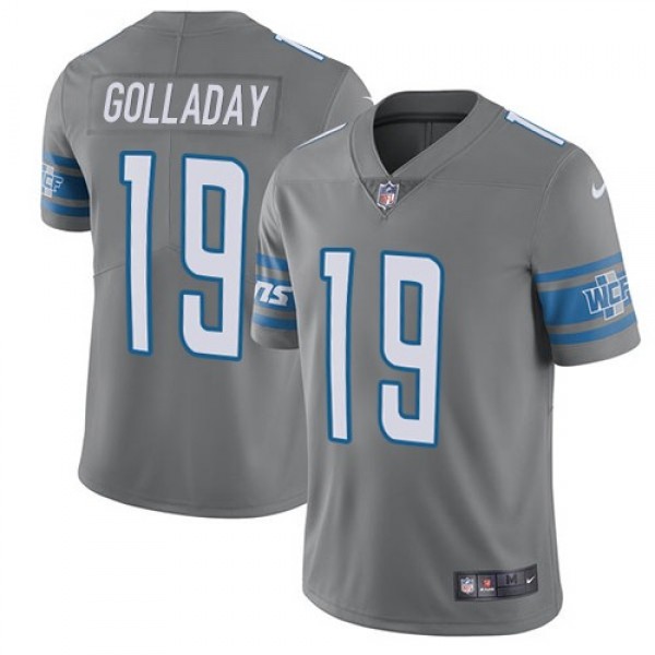 Nike Lions #19 Kenny Golladay Gray Men's Stitched NFL Limited Rush Jersey