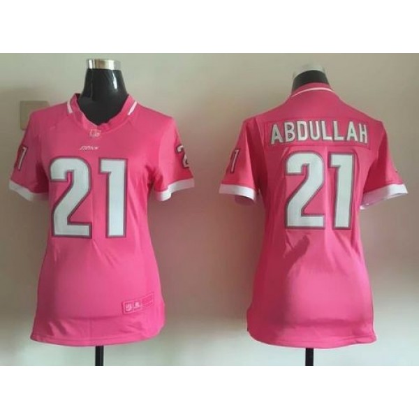 Women's Lions #21 Ameer Abdullah Pink Stitched NFL Elite Bubble Gum Jersey