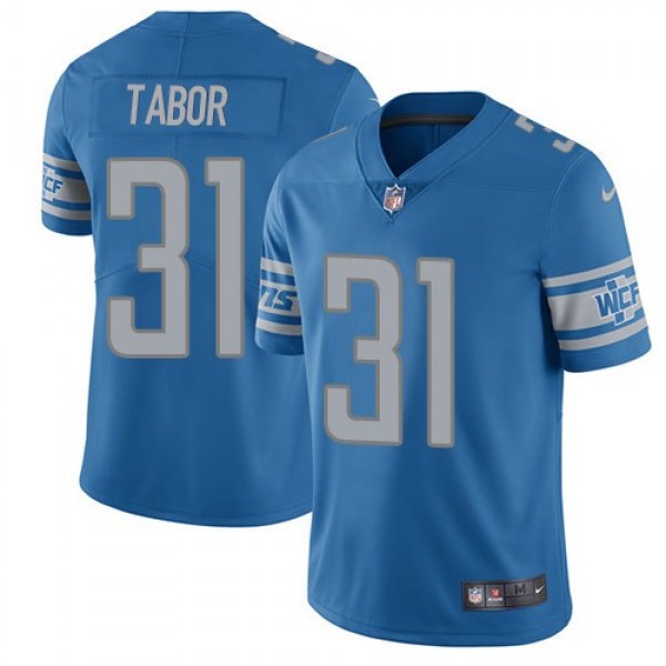 Nike Lions #31 Teez Tabor Blue Team Color Men's Stitched NFL Vapor Untouchable Limited Jersey