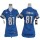 Women's Lions #81 Calvin Johnson Light Blue Team Color With C Patch Stitched NFL Elite Jersey