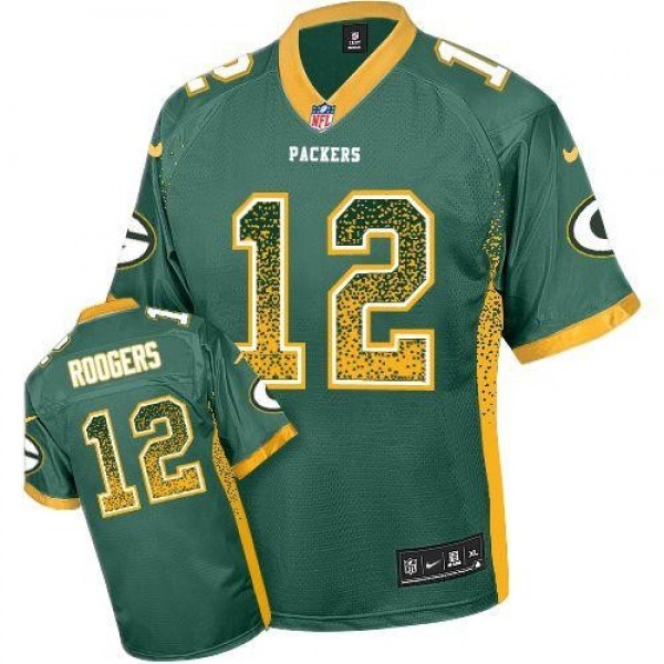 Nike Packers #12 Aaron Rodgers Green Team Color Men's Stitched NFL Elite Drift Fashion Jersey