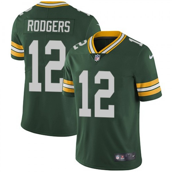 Nike Packers #12 Aaron Rodgers Green Team Color Men's Stitched NFL Vapor Untouchable Limited Jersey